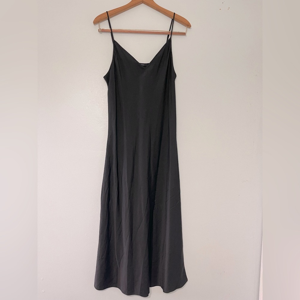 Allsaints black stain slip dress